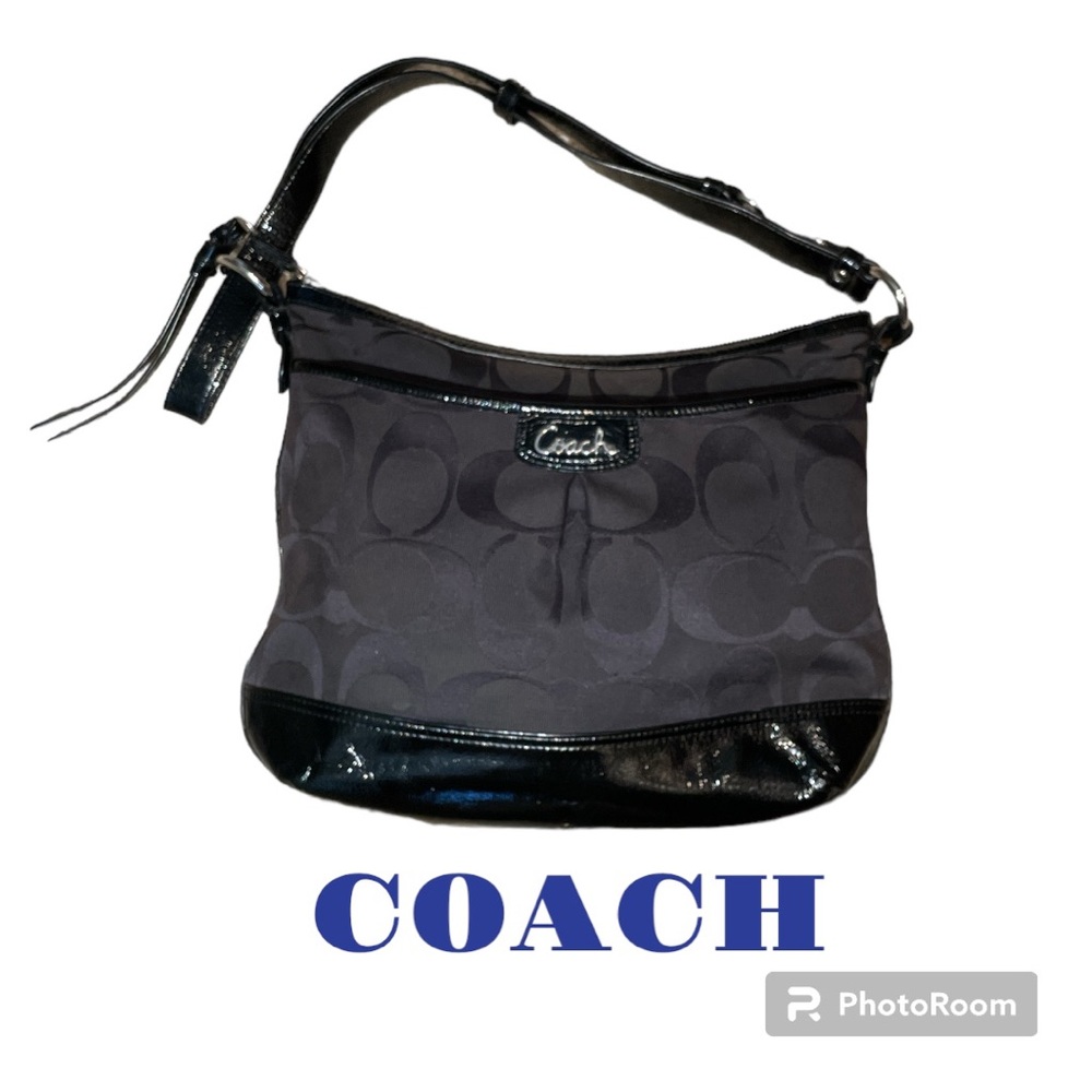 Coach Signature Park Duffle Black Purse Shoulder Bag